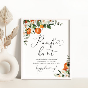 Little cutie Pacifier hunt baby shower game Poster