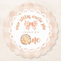Little cutie Pie 1st birthday gingham