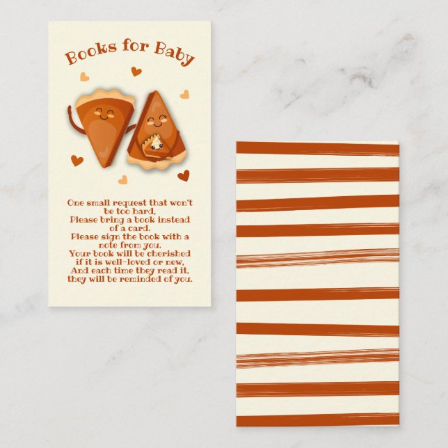 Little cutie Pie Autumn Books for Baby Business Card (Front/Back)