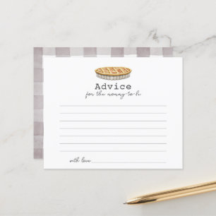 Little Cutie Pie Baby Shower Advice Card