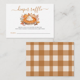 Little Cutie Pie Baby Shower Diaper Raffle Enclosure Card