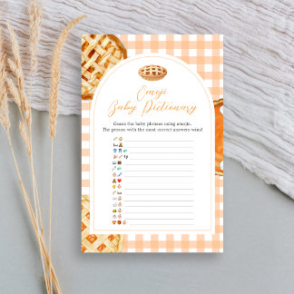 Little Cutie Pie Baby Shower Emoji Pictionary Game