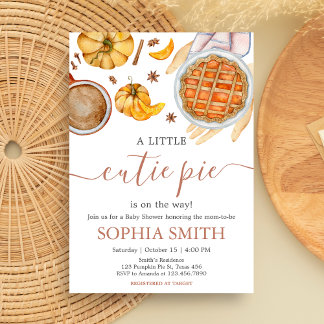 Little Cutie Pie Baby Shower Invitation