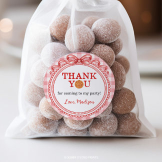 Little Cutie Pie Coquette Birthday Classic Round Sticker