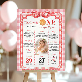 Little Cutie Pie Coquette Photo Milestone Sign