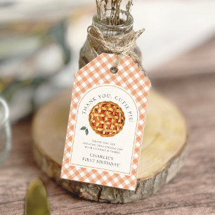 Little Cutie Pie Fall 1st Birthday Gift Tags