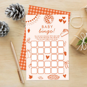 Little Cutie Pie Fall Baby Shower Bingo Game