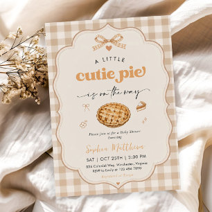 Little Cutie Pie Fall Baby Shower Invitation