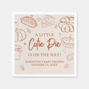 Little Cutie Pie Fall Baby Shower Napkin