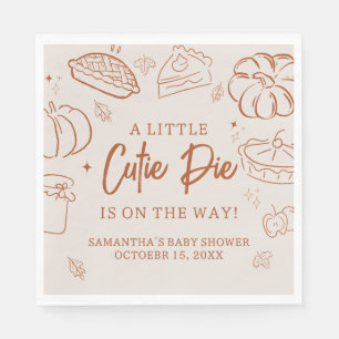 Little Cutie Pie Fall Baby Shower Napkin
