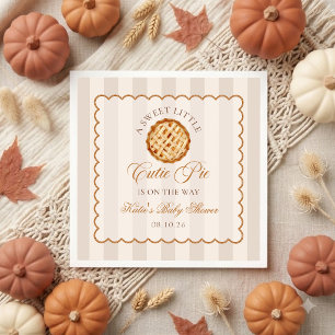 Little Cutie Pie Fall Baby Shower Napkin