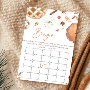 Little Cutie Pie Fall Pumpkin Bingo Game