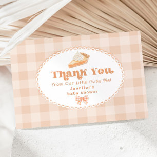 Little cutie Pie gender neutral baby shower Thank You Card