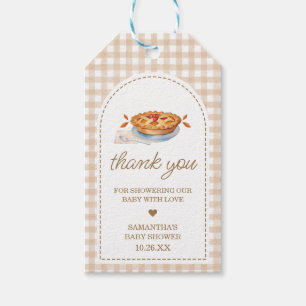 Little Cutie Pie Gingham Baby Shower Favour Tags