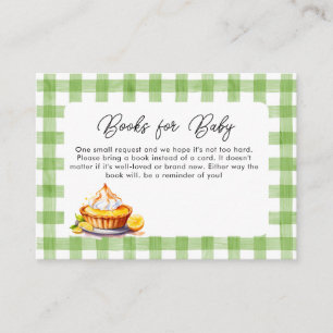 Little Cutie Pie Gingham Books for Baby Enclosure Card