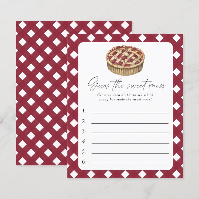 Little cutie pie - Guess the Sweet Mess Game (Front/Back)