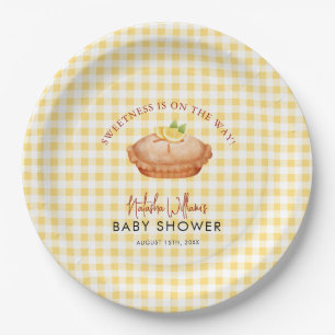 Little Cutie pie is on the way baby shower Paper Plate