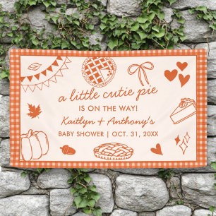 Little Cutie Pie On The Way! Fall Baby Shower Banner