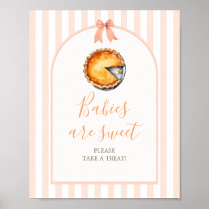 Little Cutie Pie Orange Gingham Babies are Sweet Poster