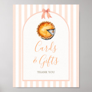 Little Cutie Pie Orange Gingham Cards and Gifts Poster