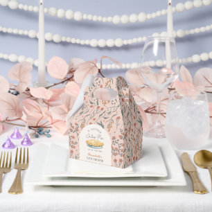 Little Cutie Pie Pink Floral Baby Shower Favour Box