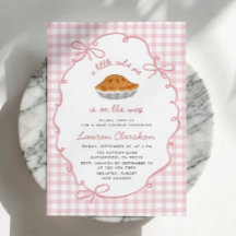 Little Cutie Pie Pink Gingham Baby Shower