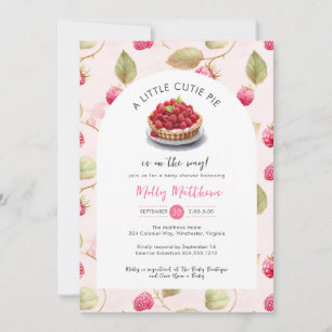 Little Cutie Pie Raspberry  Baby Shower Invitation