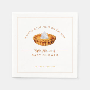 Little Cutie Pie Thanksgiving Baby Shower Napkin