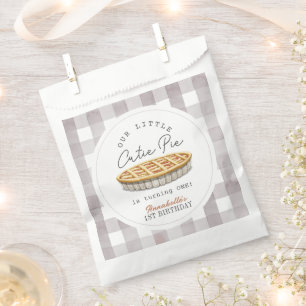 Little Cutie Pie Thanksgiving White Birthday Favour Bags