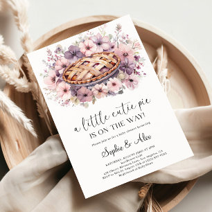 Little Cutie Pie Watercolor Baby Shower Invitation
