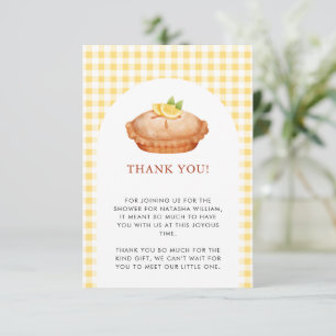 Little Cutie Pie Yellow Baby Shower Thank you Enclosure Card