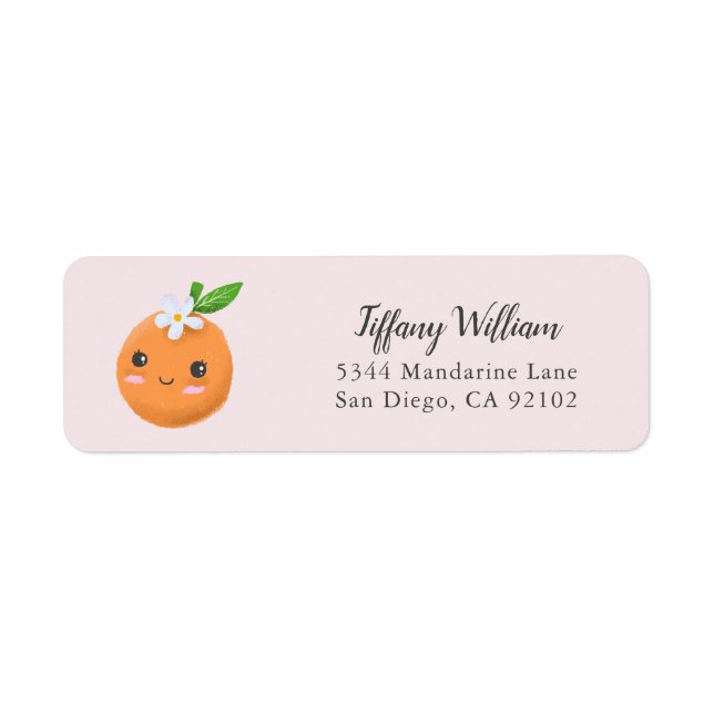 Little Cutie Pink Clementine Return Address (Front)