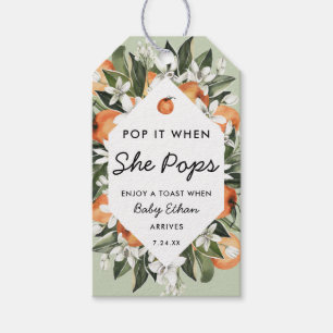 Little Cutie Pop It When She Pops Champagne Bottle Gift Tags