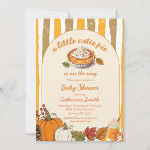Little Cutie Pumpkin Pie Fall Baby Shower Invitation