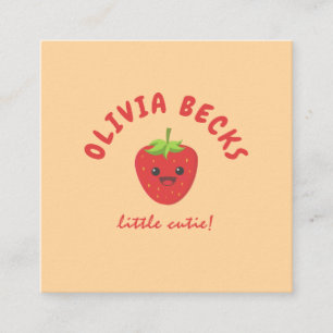 Little Cutie Strawberry Baby Shower Enclosure Card