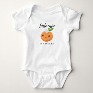 Little Cutie Sweet Orange Fruit Girl Baby Bodysuit