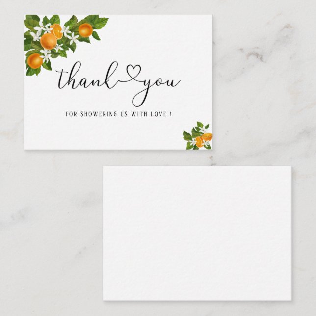 Little cutie thank you card (Front/Back)