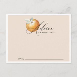 Little Cutie Theme Baby Shower Advice Card