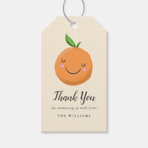 Little Cutie Theme Yellow Baby Shower Favour Gift Tags