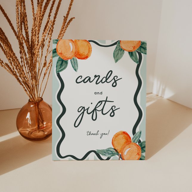 Little Cutie Whimsical Cards & Gifts Pedestal Sign (Little Cutie Cards & Gifts Sign)