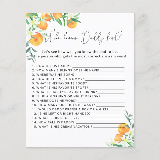 Little cutie Who knows DADDY best (Front)