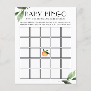 Little Cuties Baby Bingo Game Card