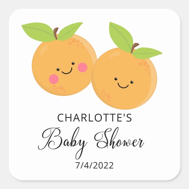 Little Cuties Baby Shower Square Sticker (Front)