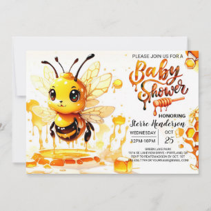 Little Cutie's Bee-Themed Baby Shower Invitation