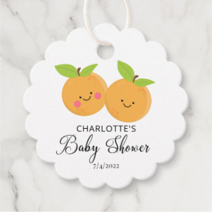 Little Cuties Twins Baby Shower Favour Tags
