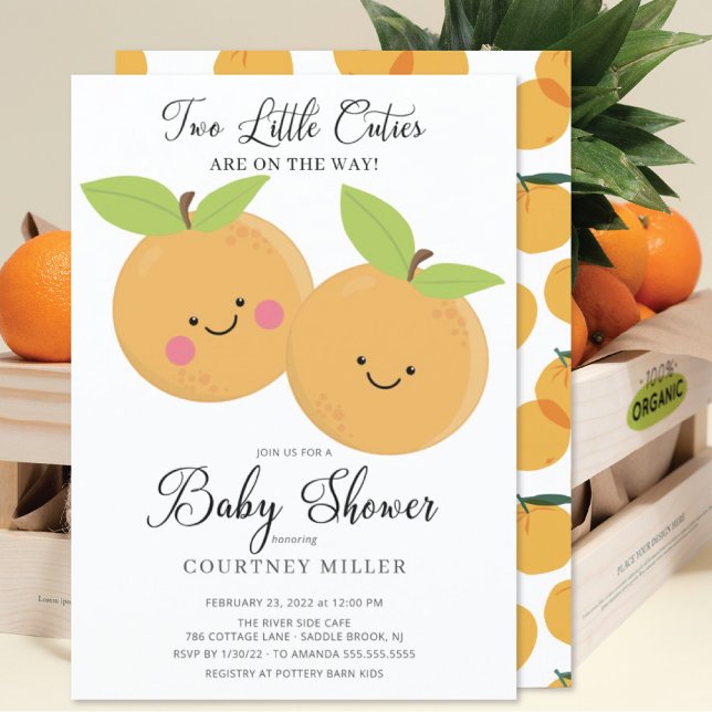 Little Cuties Twins Baby Shower Invitation (Creator Uploaded)