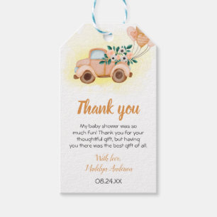 Little Cuties Vintage Truck Triplets Baby Shower  Gift Tags