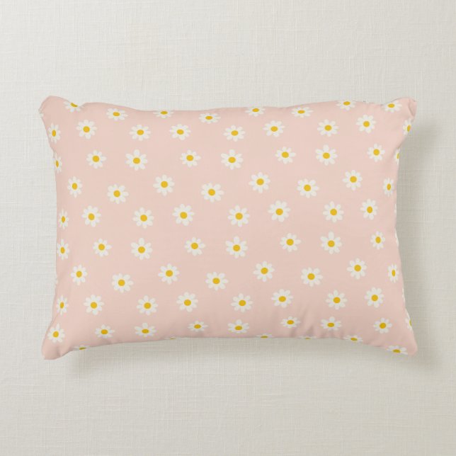 Little Daisies - soft apricot Decorative Cushion (Front)