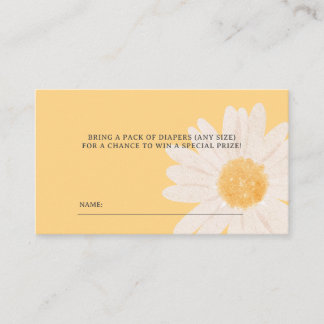 Little Daisy Baby Shower Diaper Raffle Ticket