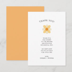 Little Daisy baby shower thank you note